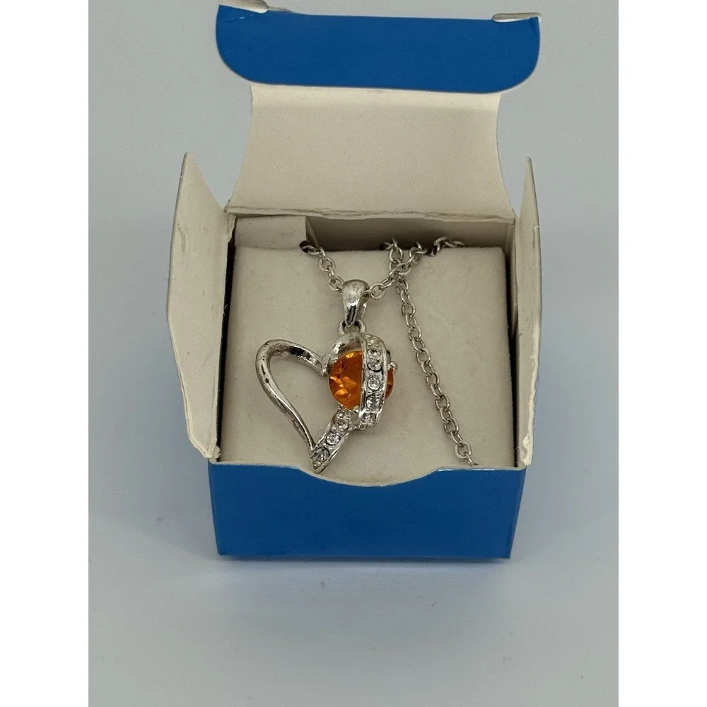 Avon Looping‎ Open Heart Necklace With Color Accents November New